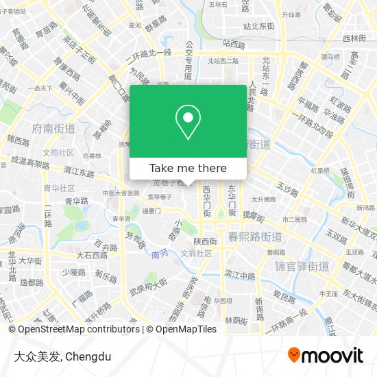 大众美发 map