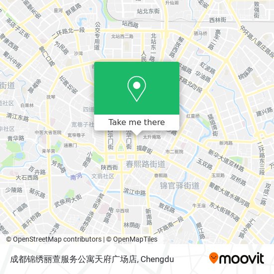 成都锦绣丽萱服务公寓天府广场店 map