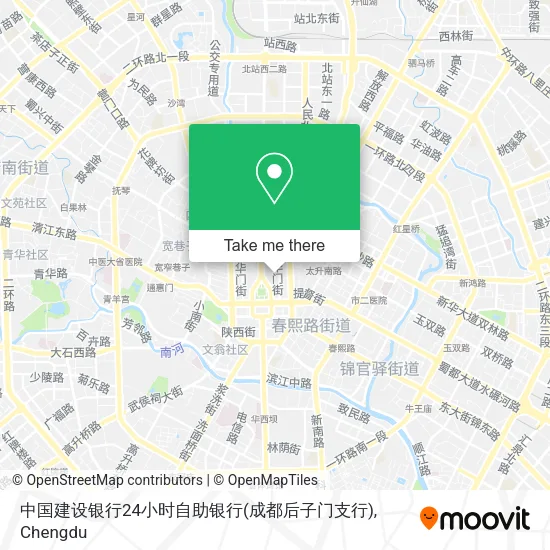 中国建设银行24小时自助银行(成都后子门支行) map