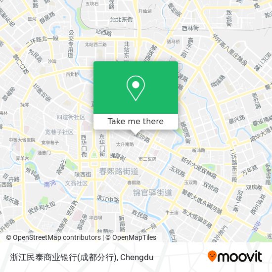 浙江民泰商业银行(成都分行) map
