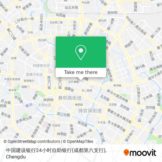 中国建设银行24小时自助银行(成都第六支行) map
