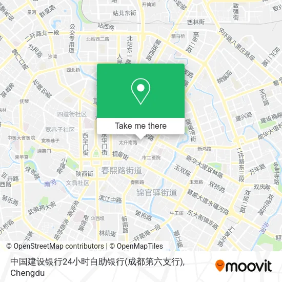 中国建设银行24小时自助银行(成都第六支行) map