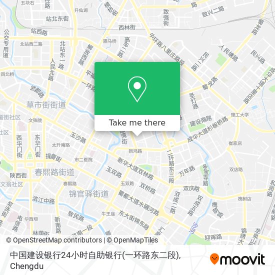 中国建设银行24小时自助银行(一环路东二段) map