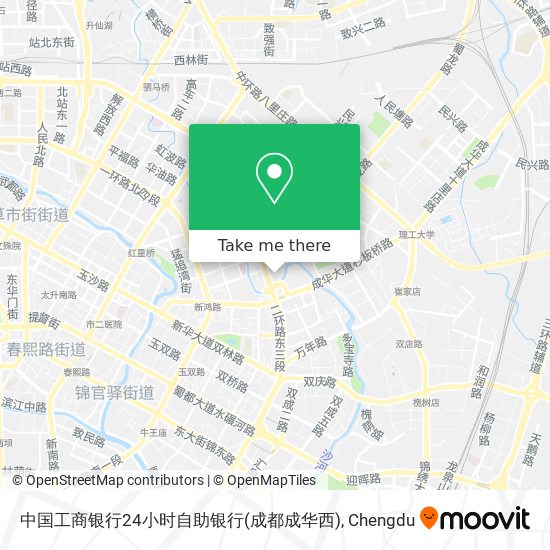 中国工商银行24小时自助银行(成都成华西) map