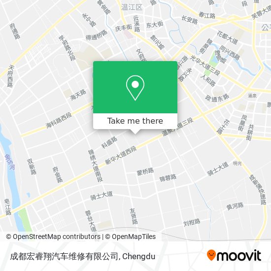成都宏睿翔汽车维修有限公司 map