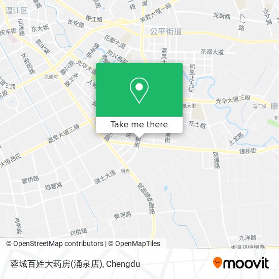 蓉城百姓大药房(涌泉店) map