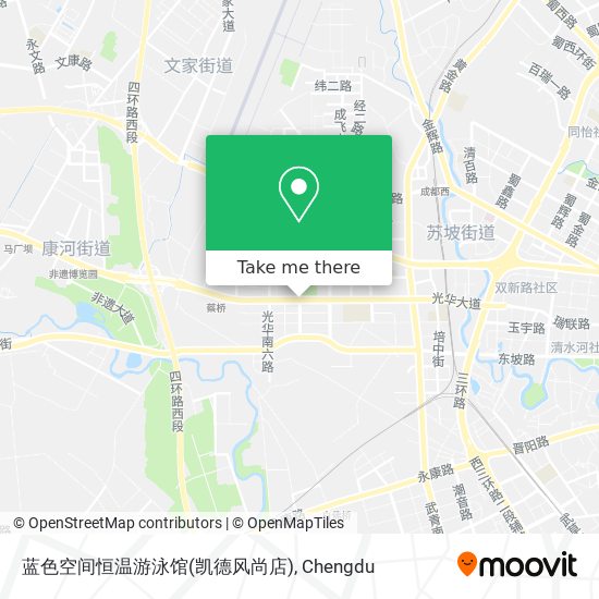 蓝色空间恒温游泳馆(凯德风尚店) map