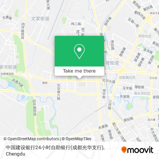 中国建设银行24小时自助银行(成都光华支行) map