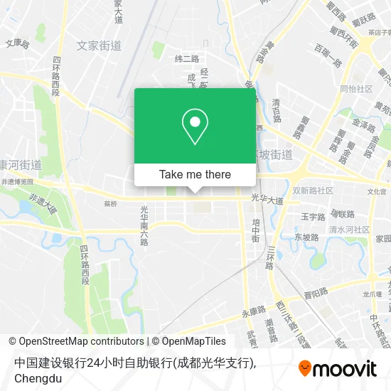 中国建设银行24小时自助银行(成都光华支行) map
