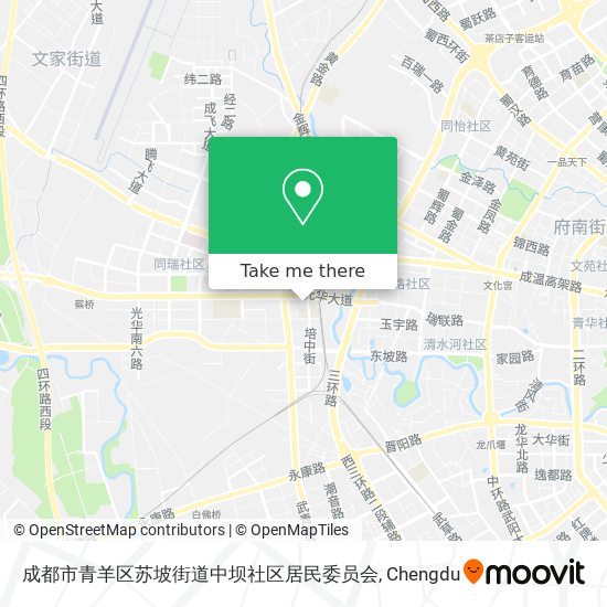成都市青羊区苏坡街道中坝社区居民委员会 map
