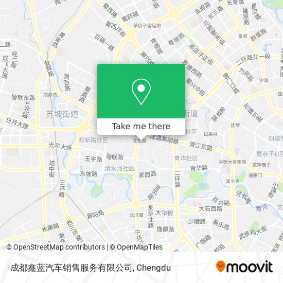 成都鑫蓝汽车销售服务有限公司 map