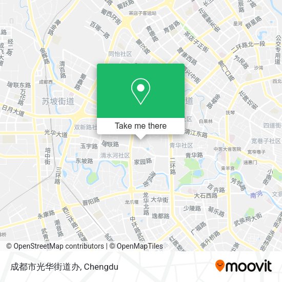 成都市光华街道办 map
