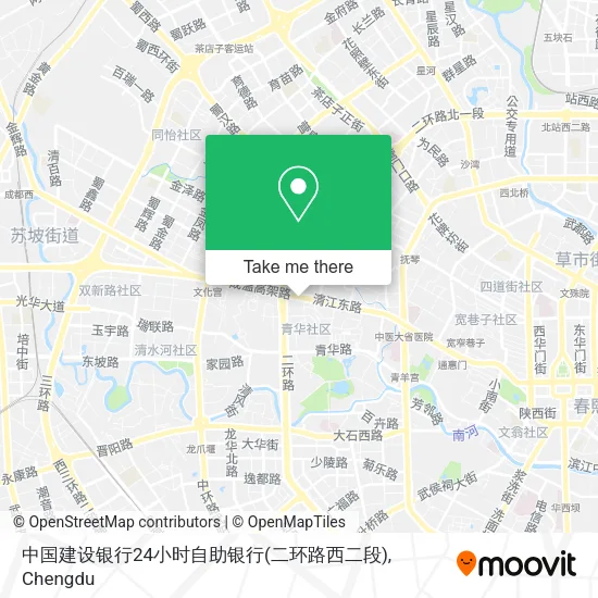 中国建设银行24小时自助银行(二环路西二段) map