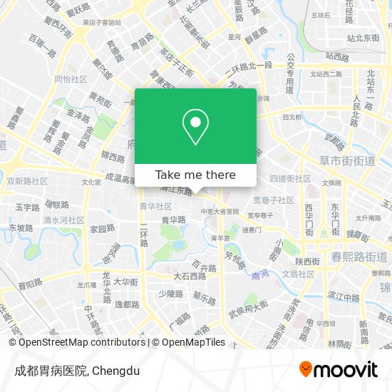 成都胃病医院 map