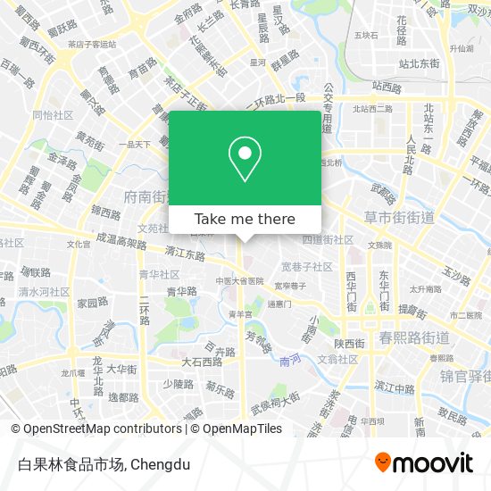 白果林食品市场 map