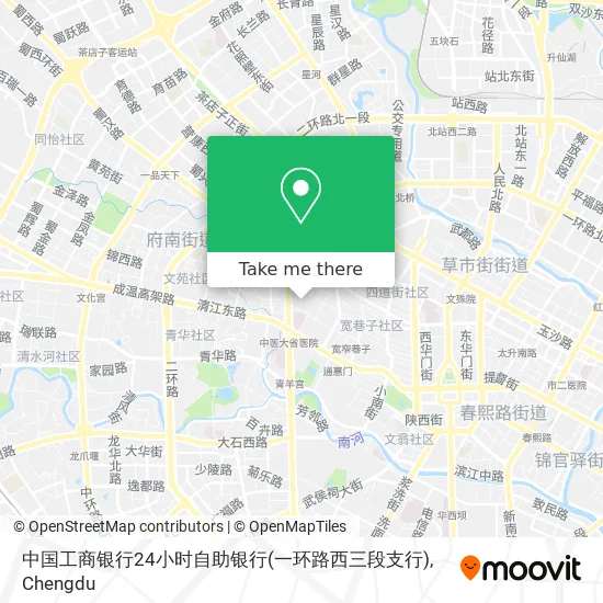 中国工商银行24小时自助银行(一环路西三段支行) map