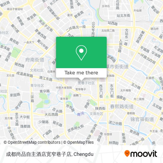 成都尚品自主酒店宽窄巷子店 map