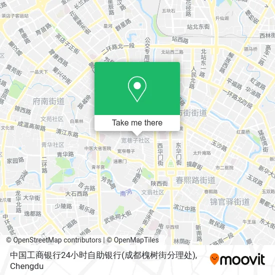中国工商银行24小时自助银行(成都槐树街分理处) map
