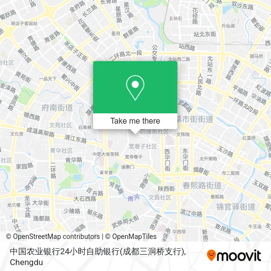 中国农业银行24小时自助银行(成都三洞桥支行) map