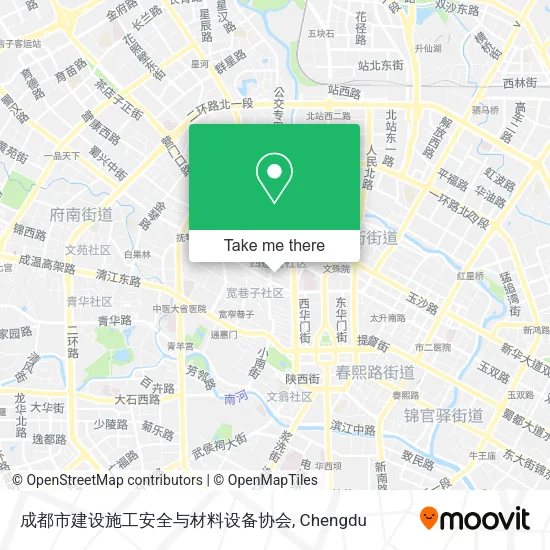 成都市建设施工安全与材料设备协会 map