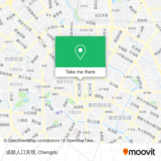 成都人口宾馆 map