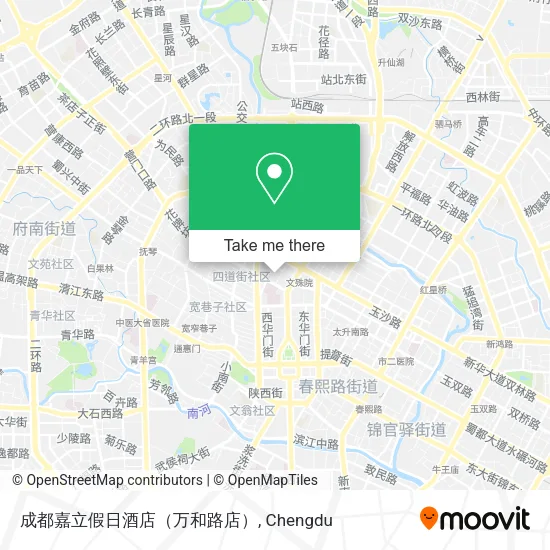 成都嘉立假日酒店（万和路店） map