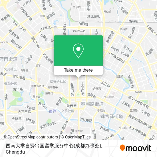 西南大学自费出国留学服务中心(成都办事处) map