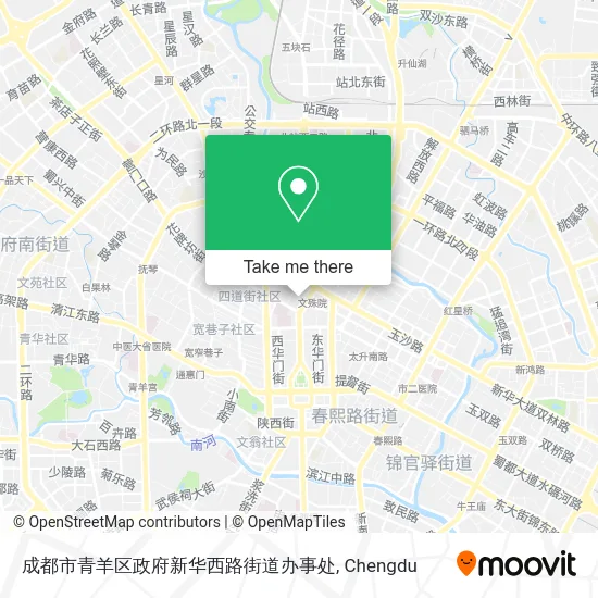 成都市青羊区政府新华西路街道办事处 map