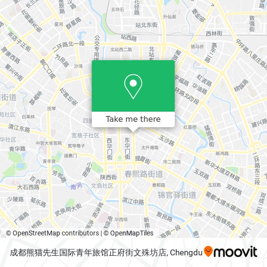 成都熊猫先生国际青年旅馆正府街文殊坊店 map