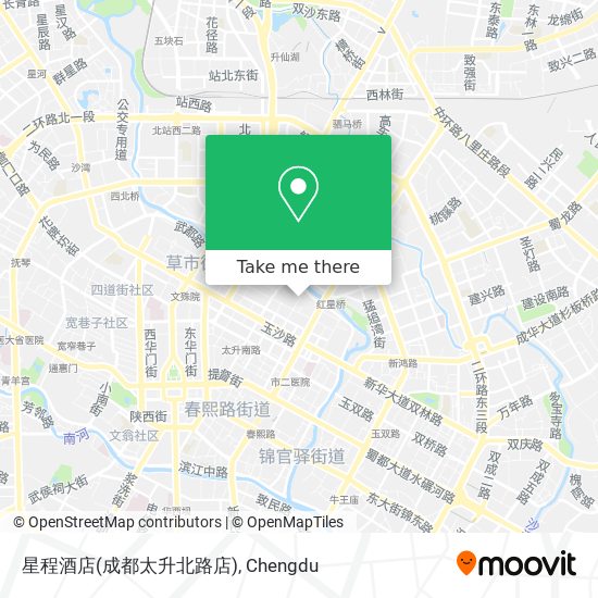 星程酒店(成都太升北路店) map
