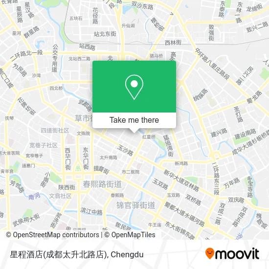 星程酒店(成都太升北路店) map