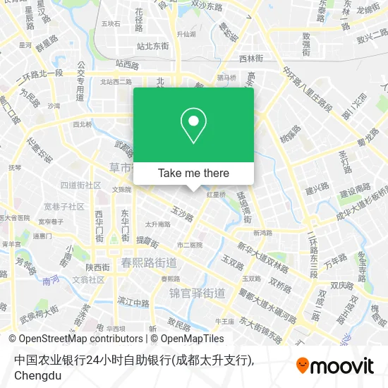 中国农业银行24小时自助银行(成都太升支行) map