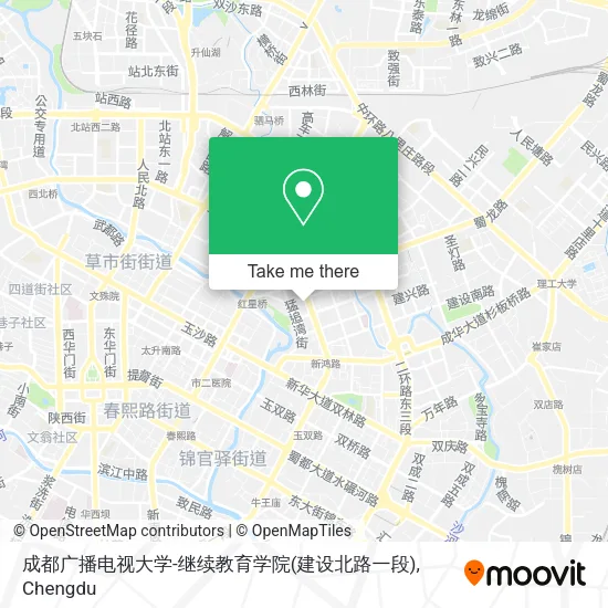 成都广播电视大学-继续教育学院(建设北路一段) map