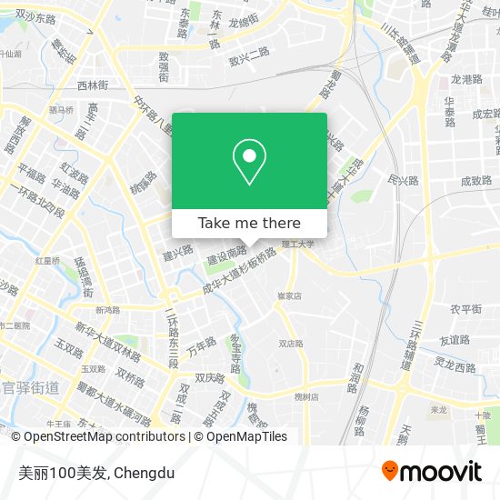 美丽100美发 map