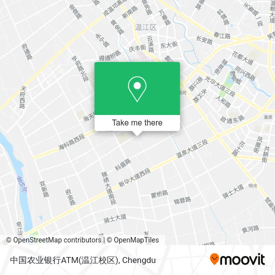 中国农业银行ATM(温江校区) map
