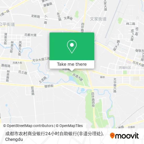 成都市农村商业银行24小时自助银行(非遗分理处) map