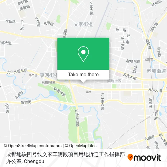 成都地铁四号线文家车辆段项目用地拆迁工作指挥部办公室 map