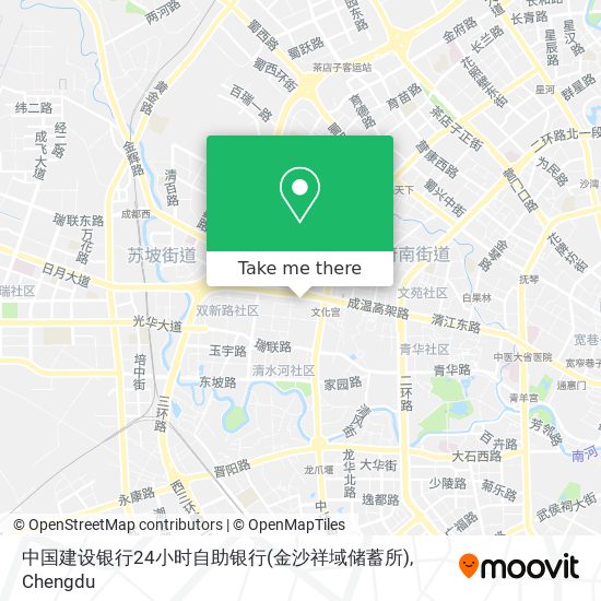 中国建设银行24小时自助银行(金沙祥域储蓄所) map