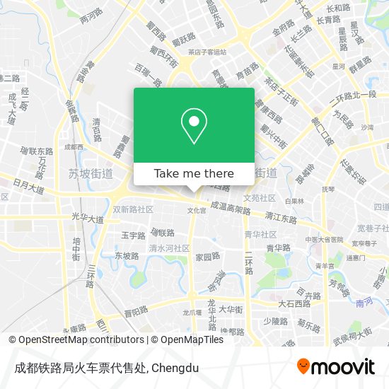 成都铁路局火车票代售处 map