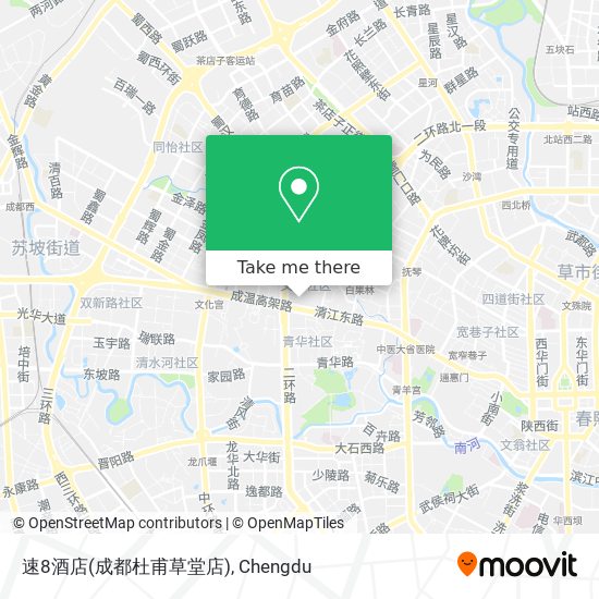 速8酒店(成都杜甫草堂店) map