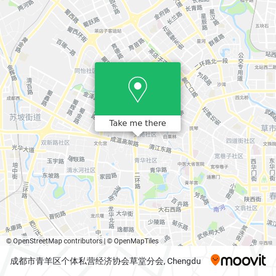 成都市青羊区个体私营经济协会草堂分会 map