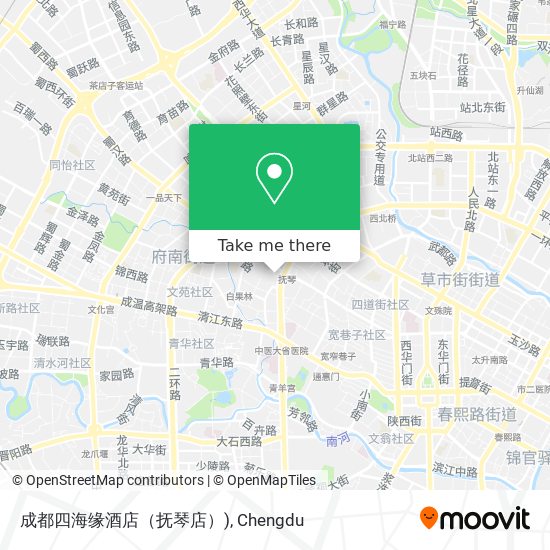 成都四海缘酒店（抚琴店）) map