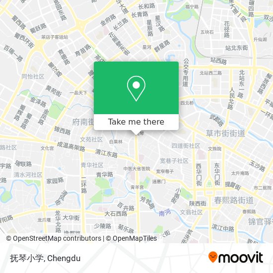 抚琴小学 map