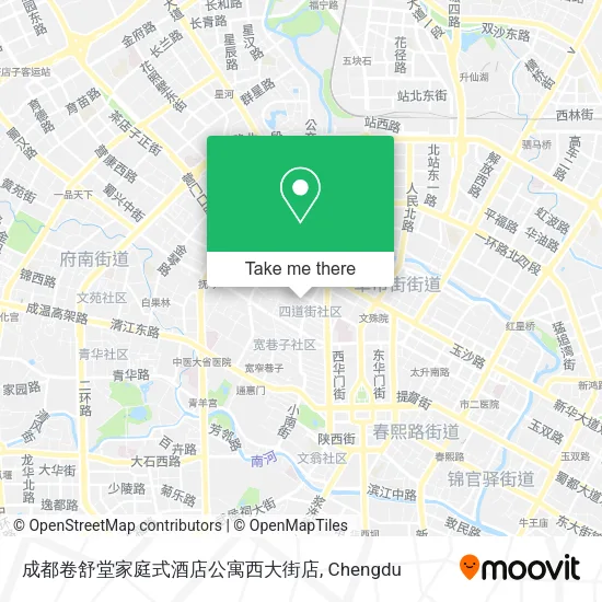 成都卷舒堂家庭式酒店公寓西大街店 map