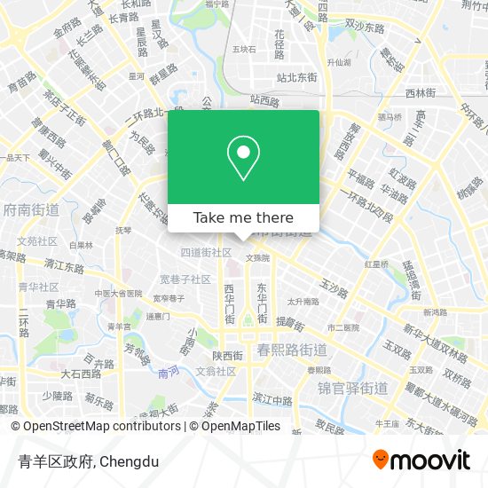 青羊区政府 map