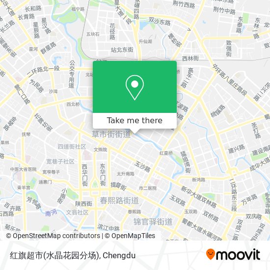 红旗超市(水晶花园分场) map