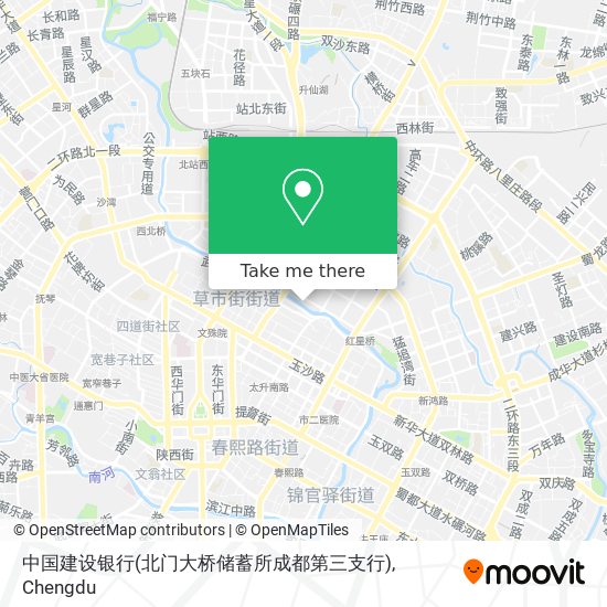 中国建设银行(北门大桥储蓄所成都第三支行) map