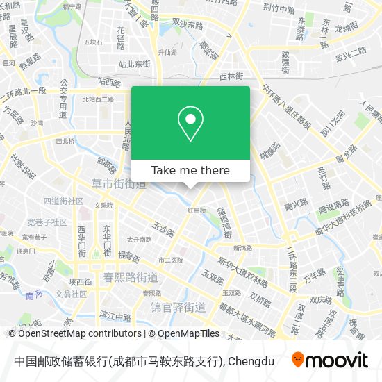 中国邮政储蓄银行(成都市马鞍东路支行) map