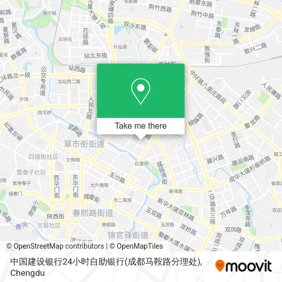中国建设银行24小时自助银行(成都马鞍路分理处) map