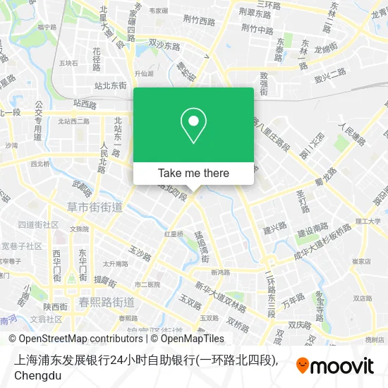 上海浦东发展银行24小时自助银行(一环路北四段) map